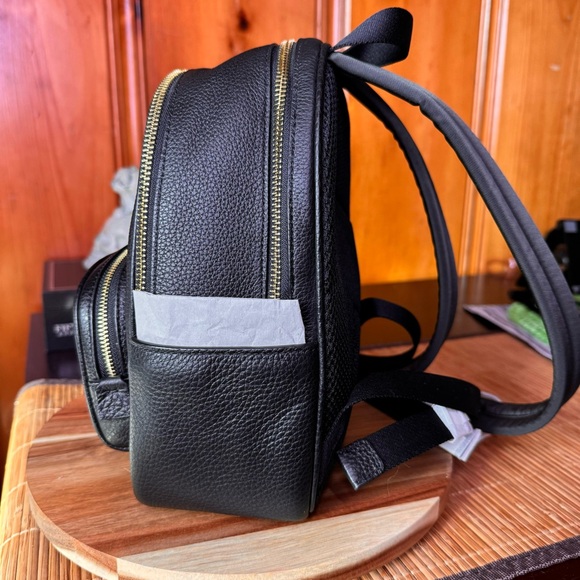 NWT Genuine Coach Mini Court Backpack in Black Authentic Pebbled Leather C8603 - Picture 6 of 8